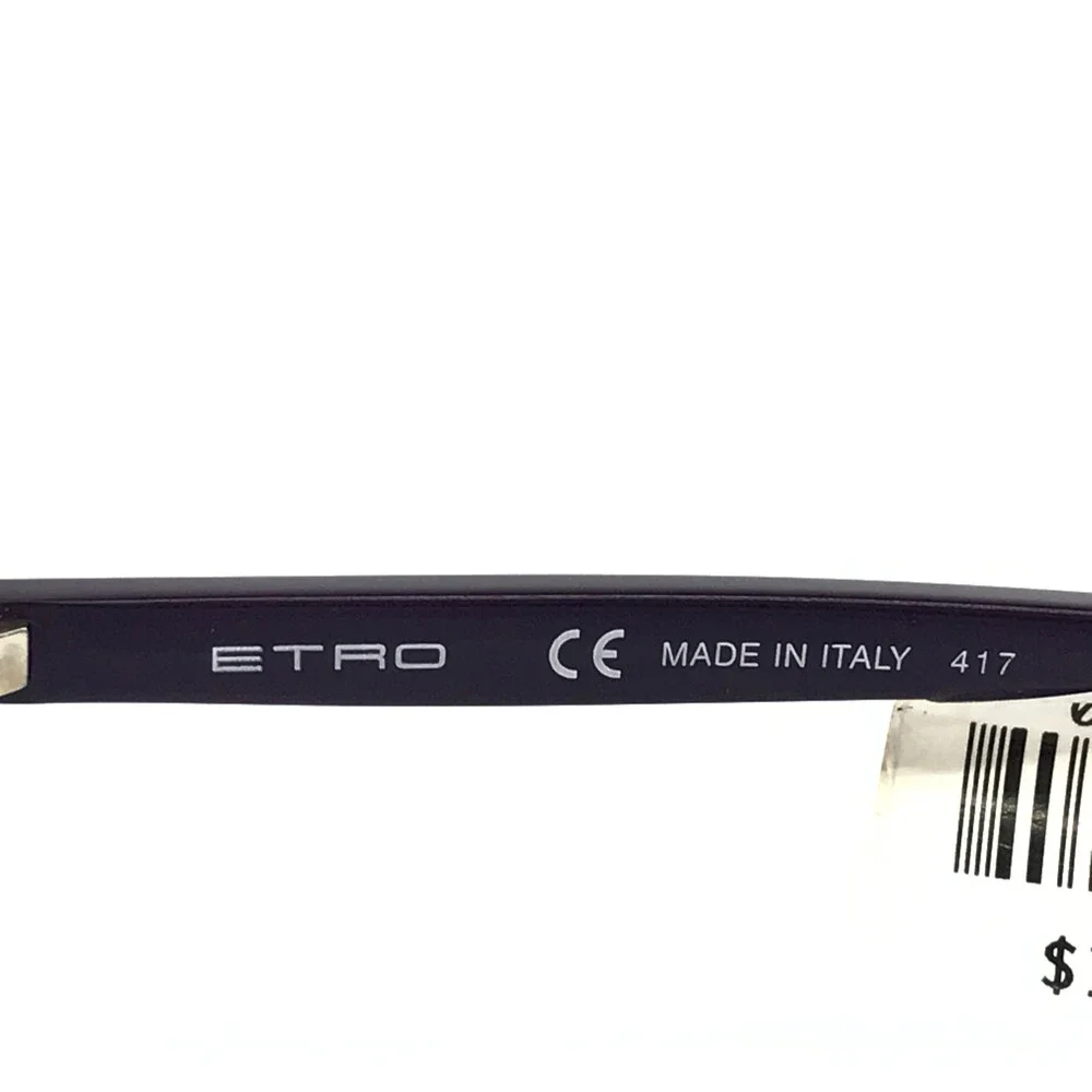Etro Eyeglasses Frames ET2118 525 Purple Paisley Silver Cat Eye 54-17-140